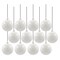 12 Pack 100mm 4" Shiny White Ball Ornament with Wire and UV Coating